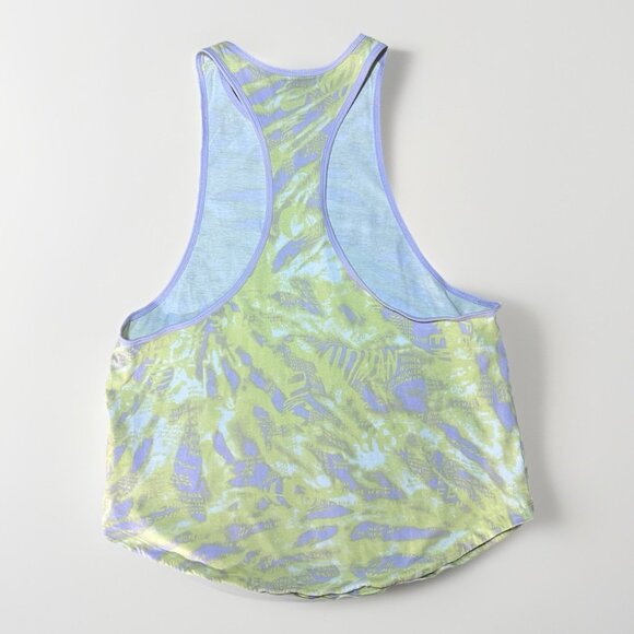 Adidas Top Women’s Small Purple Yellow Tie Dye Workout Running T-Back Tank - Picture 6 of 11